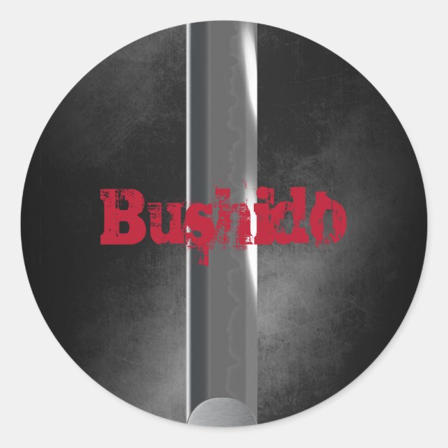 Bushido Runt Klistermärke (Framsida)