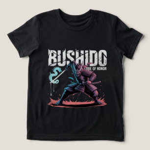 Bushido Samuraj Krigare Anime Vektor Logotyp T Shirt