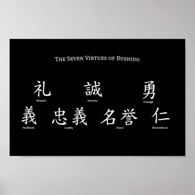Bushido Seven Virtues Poster (Framsidan)