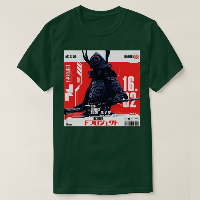 BUSHIDO SPIRIT 2023 MODERN SAMURAI WARRIOR T SHIRT (Design framsida)