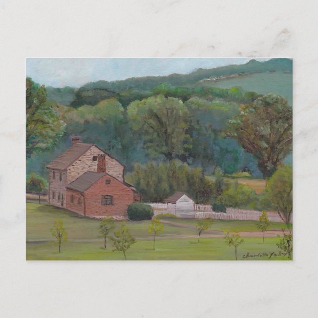 Bushman Farm Gettysburg Original Art Postcard Vykort (Framsida)