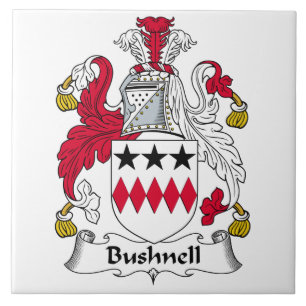 Bushnell familjvapensköld kakelplatta