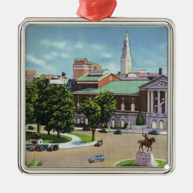 Bushnell minnesmärke, Lafayette staty Julgransprydnad Metall (Framsidan)