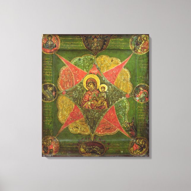 Bushs jungfru, från Athosberget Canvastryck (Framsida)