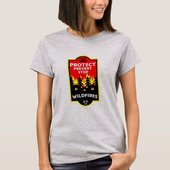 Bushs Wildfire Prevention T Shirt (Framsida)