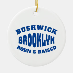Bushwick Brooklyn Born och Razed Julgransprydnad Keramik