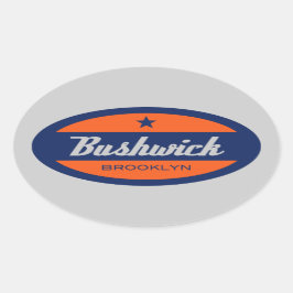 Bushwick Ovalt Klistermärke