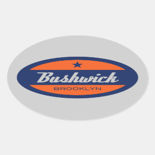Bushwick Ovalt Klistermärke