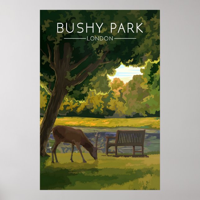 Bushy Park London Resemålning Poster (Framsidan)