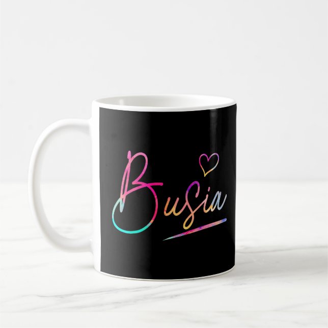 Busia polska Grandma Mors dag Kaffemugg (Vänster)