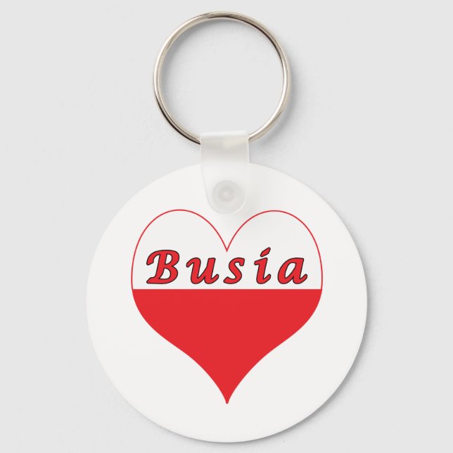 Busia polska Heart Nyckelring (Framsida)