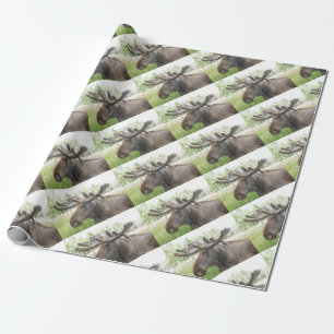 Busig älg presentpapper