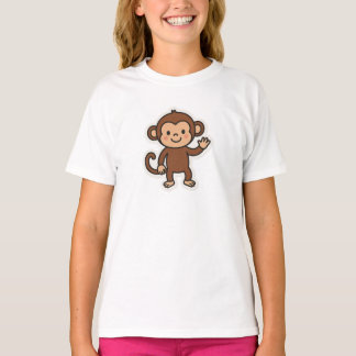 Busig Apa Barn T-Shirt – Rolig Djungeldjur Des