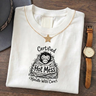 Busig Apa Kaos Hot Mess T Shirt
