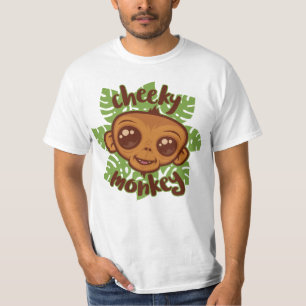 Busig apa Söt tecknad primat ritning T Shirt