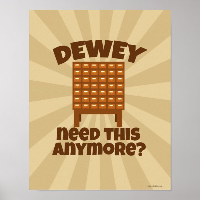 Busig bibliotekskartong Dewey Behövs detta? Poster (Framsidan)