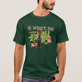 Busig Dobermann Pinscher Det Var Inte Jag retro fr T Shirt