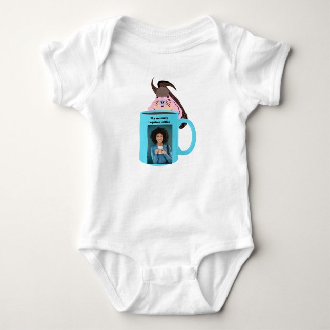 Busig Ekorre #146 Baby Kaffe T Shirt (Framsida)