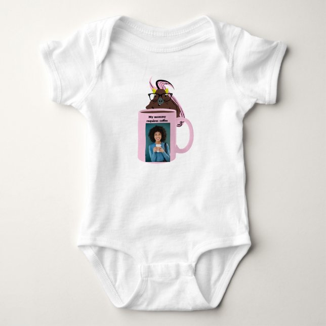 Busig Ekorre #211 Baby Kaffe T Shirt (Framsida)