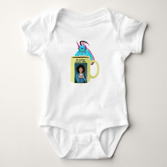 Busig Ekorre #231 Baby Kaffe T Shirt (Framsida)