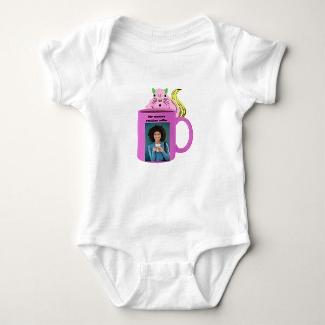 Busig Ekorre #277 Baby Kaffe T Shirt (Framsida)