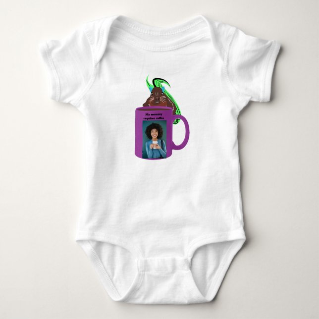 Busig Ekorre #299 Baby Kaffe T Shirt (Framsida)