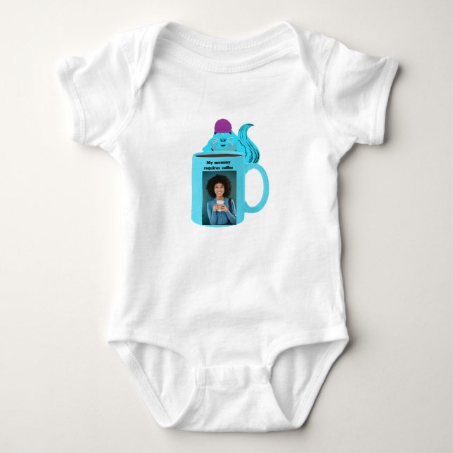 Busig Ekorre #302 Baby Kaffe T Shirt (Framsida)