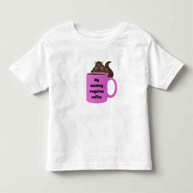 Busig Ekorre #504 Småbarn T Shirt (Framsida)