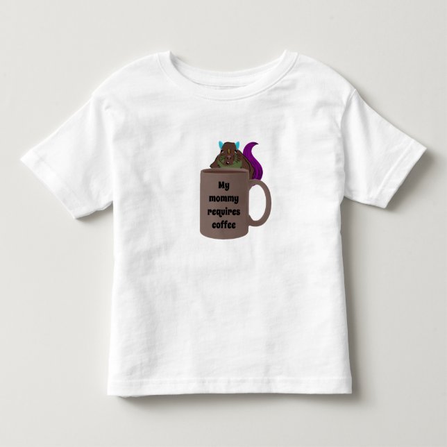 Busig Ekorre #557 Småbarn T Shirt (Framsida)