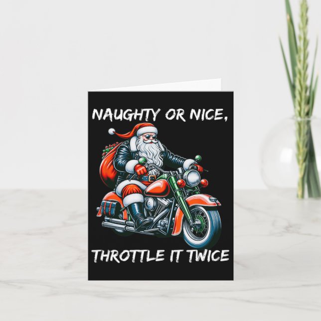 Busig Eller Snäll Gasar Två Gånger Motorcykel Chri Kort (Framsida)
