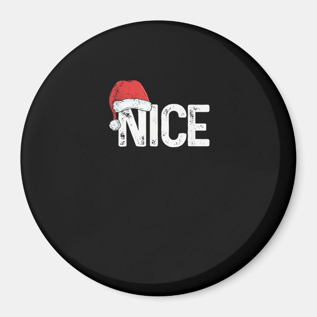 Busig Eller Snäll Matchande Jul Rolig Design Magnet (Framsidan)