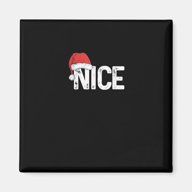 Busig Eller Snäll Matchande Jul Rolig Design Magnet (Framsidan)