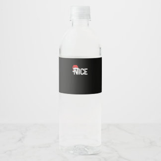 Busig Eller Snäll Matchande Jul Rolig Design Vattenflaskor Etikett
