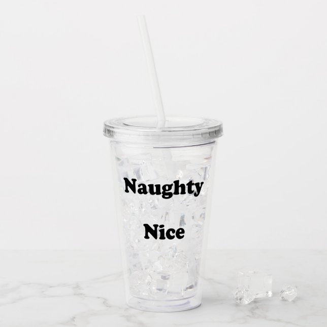 Busig eller snäll svart rolig drink take away mugg (Framsida Ice)