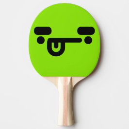 Busig Förvirrad Ansikte Grön Pingisracket