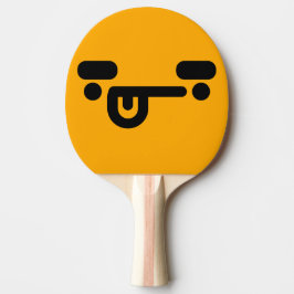 Busig Förvirrad Ansikte Orange Pingisracket