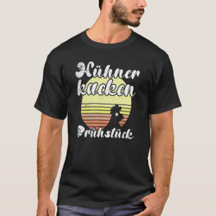 Busig höna Retro solnedgång Frukost Plockar kängur T Shirt