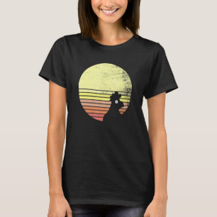 Busig Höna Retro Solnedgång Höna T Shirt