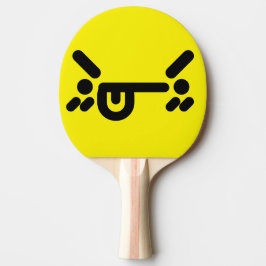 Busig Ilsken Ansikte Gul Pingisracket