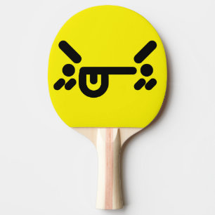 Busig Ilsken Ansikte Gul Pingisracket
