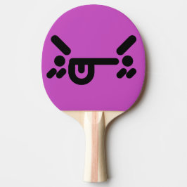 Busig Ilsken Ansikte Lila Pingisracket
