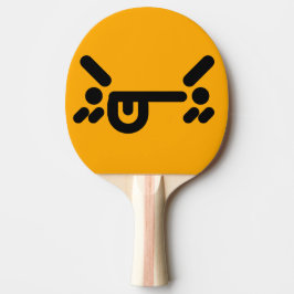Busig Ilsken Ansikte Orange Pingisracket