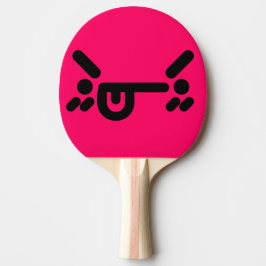 Busig Ilsken Ansikte Rosa Pingisracket