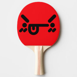 Busig Ilsken Röd Ansikte Pingisracket