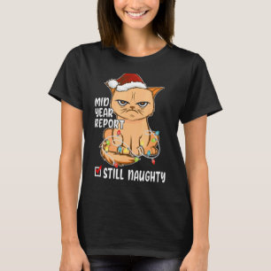Busig katt jul i juli halvårsrapport Stil T Shirt