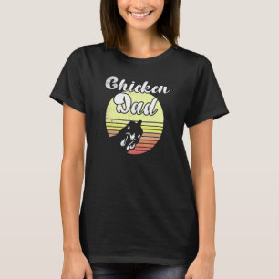 Busig Kyckling Retro Solnedgång Kyckling Pappa Kyc T Shirt