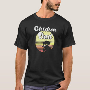 Busig Kyckling Retro Solnedgång Kyckling Pappa Kyc T Shirt
