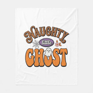 Busig Liten Spöke Vintage Halloween Tröja Desig Fleecefilt