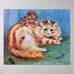 Busig mus och katter, Louis Wain Poster