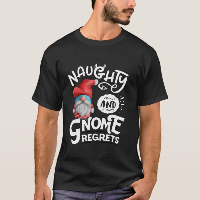 Busig Och Tomte Ångrar Tomtar Rolig Jul  T Shirt (Framsida)